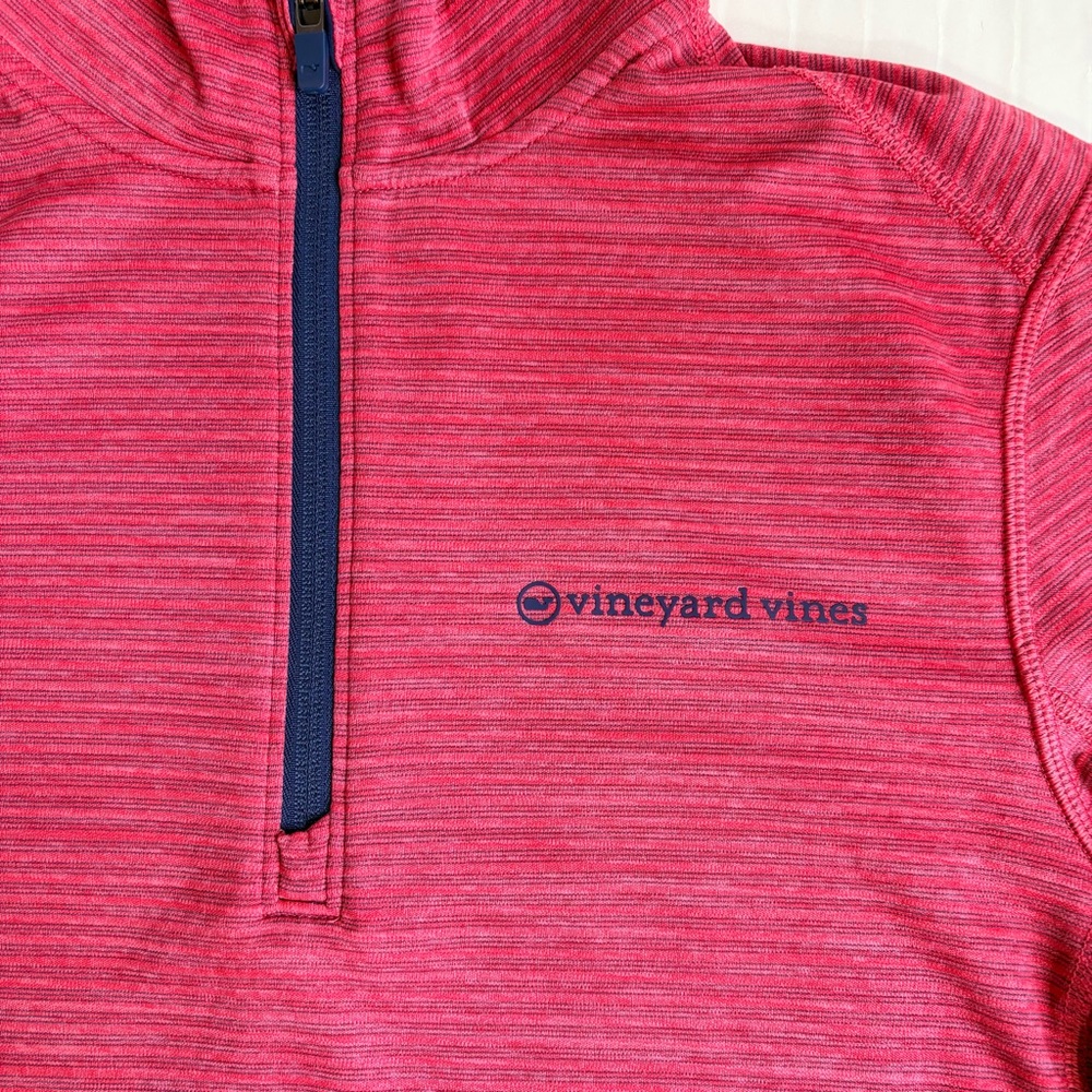 Vineyard Vines OTG Sankaty 1/4 Zip Pullover Men’s M Red Blue Performance Golf - Picture 3 of 13